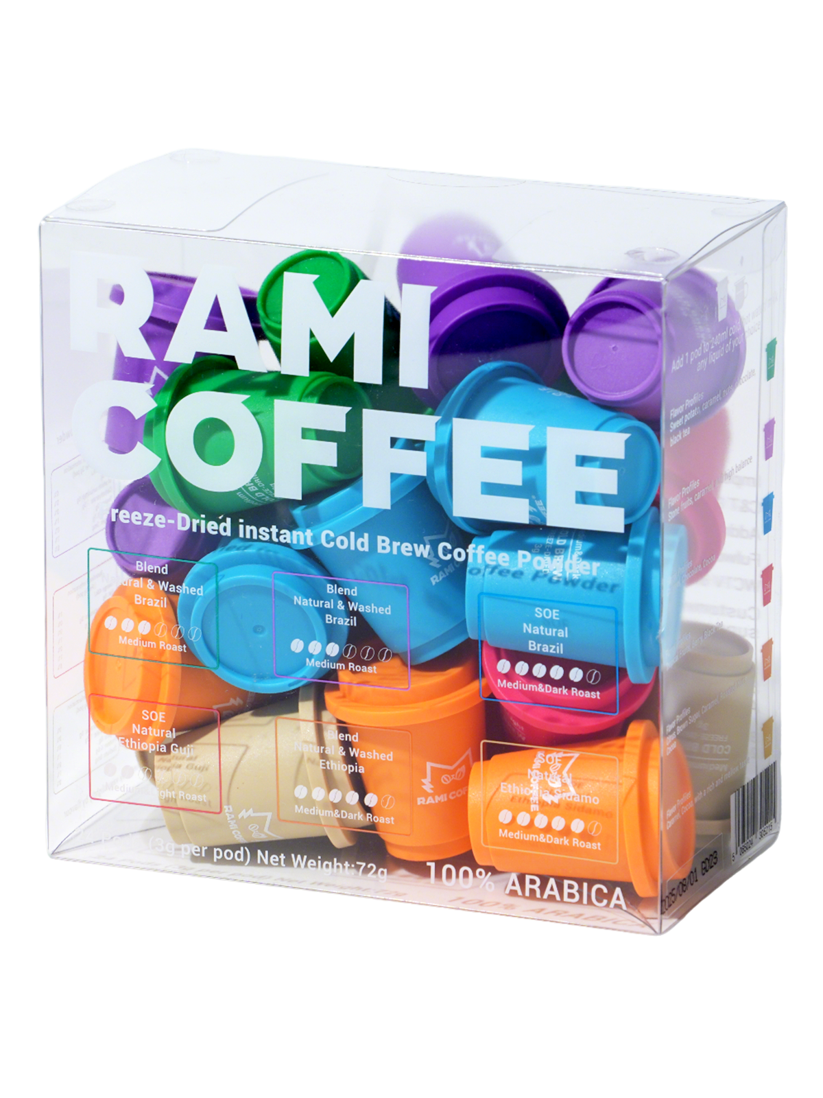 Freeze-dried Cold Brew Coffee 24 Pods Mix 6 Flavours